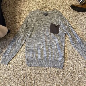 RETROFIT Mens Size Large Thermal Knit Pullover Sweater Gray Color